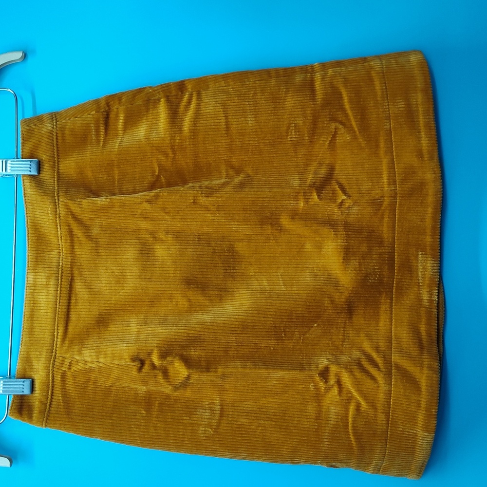LOFT Orange A-Line Mini Skirt with Cargo Style - Picture 8 of 8